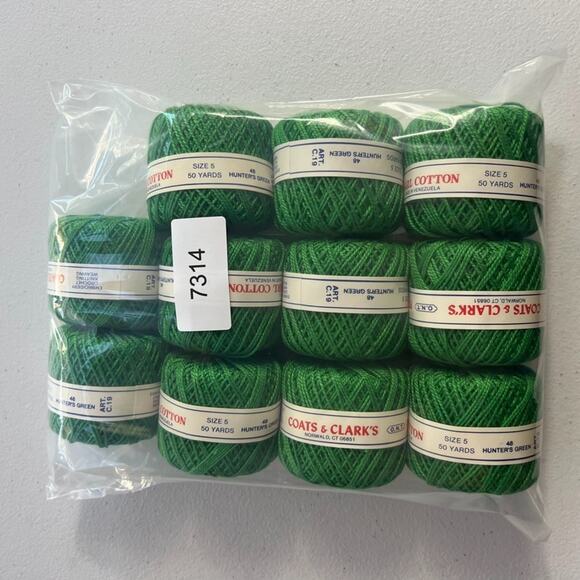 Coats & Clark's Thread Pearl Cotton Size 5 11 Rolls Of 50 Yards Hunter's Green - Picture 8 of 8